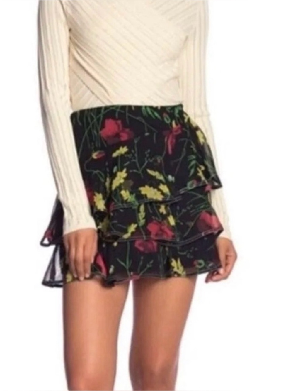 Jason Wu Floral Tiered Ruffle Mini